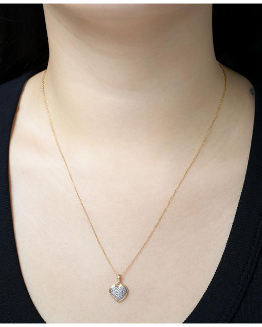 Macy's White 2-pc. Set Diamond Heart Pendant Necklace & Earrings (1/3 Ct. T.w.