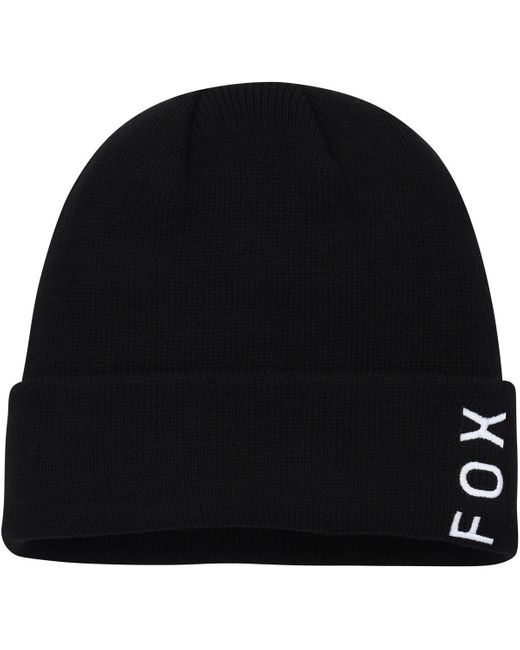 Fox Black Wordmark Cuffed Knit Hat