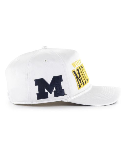 '47 White Michigan Wolverines Outspoken Hitch Adjustable Hat