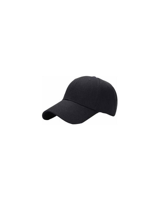Multijoy Black Baseball Dad Hat Men Blank Washed Low Profile Cotton And Denim Upf 50+ Running Golf Cap Hat