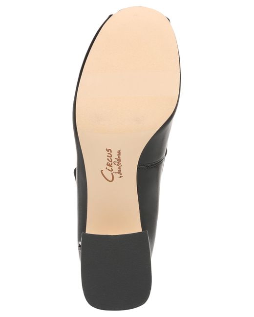 Circus by Sam Edelman Black Della Lace-up Block-heel Ballet Pumps