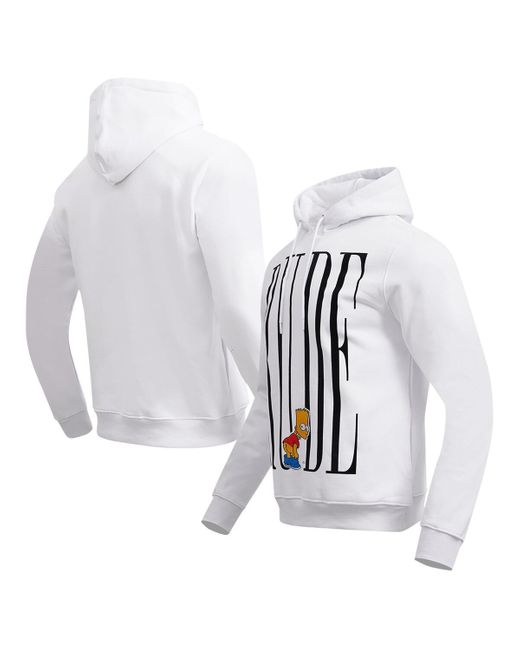 FREEZE MAX White The Simpsons Bart Simpson Eat My Shorts Pullover Hoodie for men