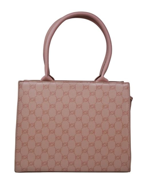 Bebe Pink Serena Monogram Tote Bag