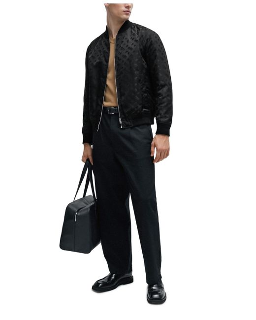 Boss Black Boss By 3d-effect Monogram Regular-fit Jacket for men