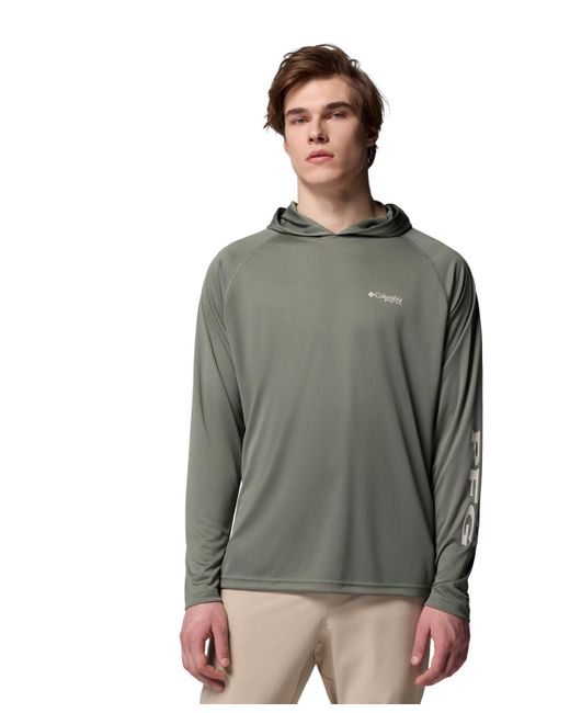 Columbia Green Terminal Tackle Long Sleeve Hoodie for men