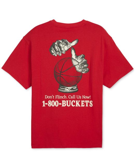 PUMA Red 1-800-buckets Graphic T-shirt for men