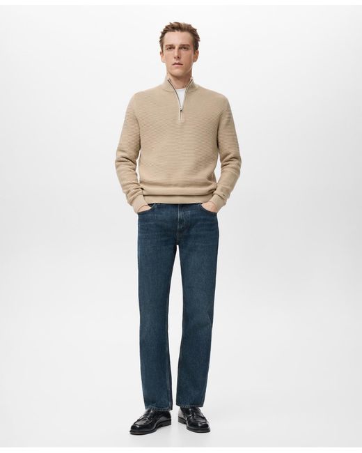 Mango Natural Cotton Structured Sweater for men