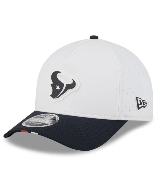 KTZ White/navy Houston Texans 2025 Nfl Training Camp A-frame 9forty Adjustable Hat for men
