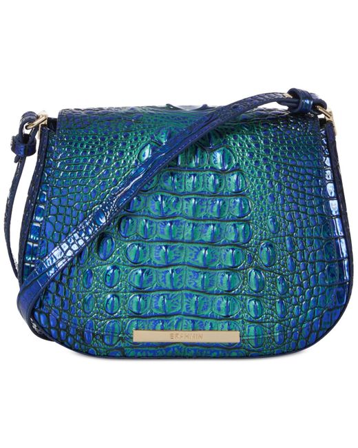 Brahmin Nadine Small Leather Crossbody in Blue Lyst