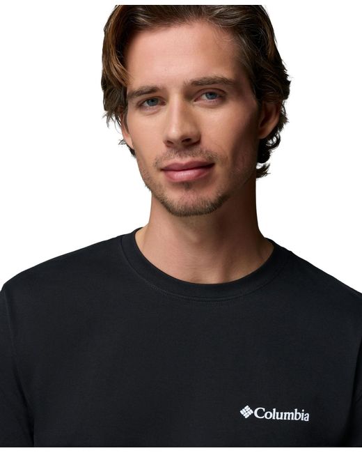 Columbia Black Fundamental Graphic Long-sleeve T-shirt for men