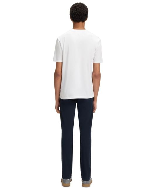 Boss White Boss By Rubber-print Cotton-jersey T-shirt for men