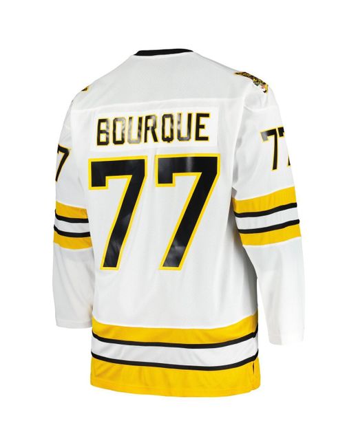 Mitchell & Ness Metallic Ray Bourque Boston Bruins Big And Tall Captain Patch Blue Line Player Jersey for men