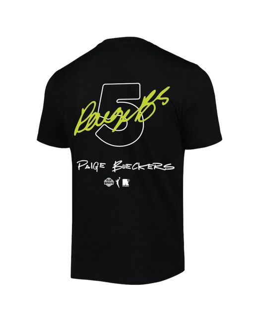 round21 Black And Paige Bueckers Dallas Wings 2025 Wnba Draft Name Number T-shirt
