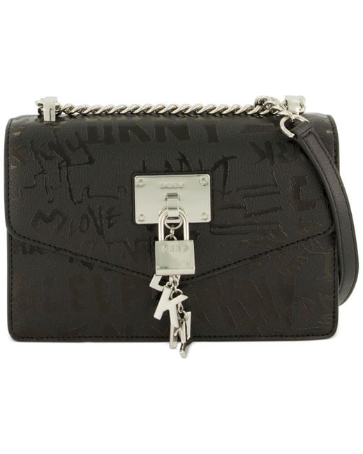 DKNY Elissa Small Shoulder Bag in Black/Silver (Black) Lyst