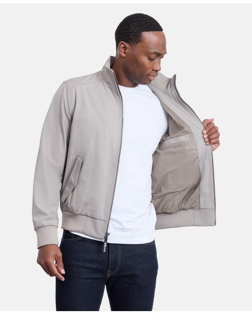Calvin Klein Gray Ripstop Bomber Jacket for men