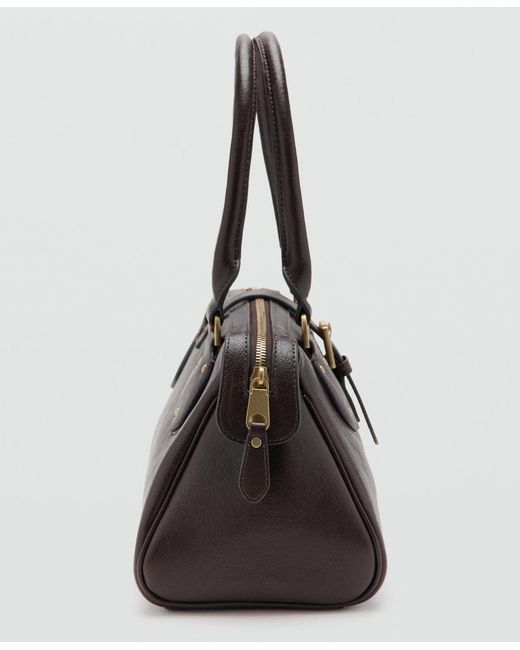 Mango Black Buckle Shoulder Bag