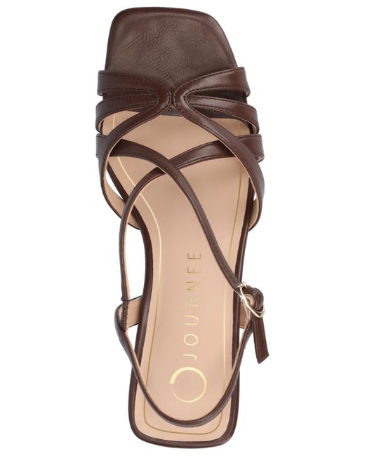 Journee Collection Brown Shyla Block Heel Dress Sandals