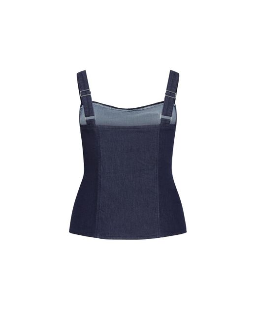 City Chic Blue Plus Size Abbie Denim Top