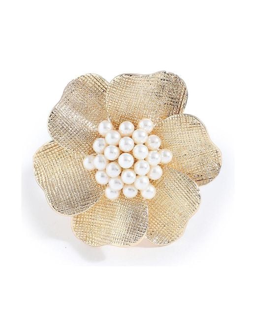 SOH Metallic Flora Statement Ring