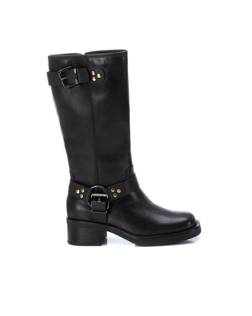Xti Black Biker Boots By