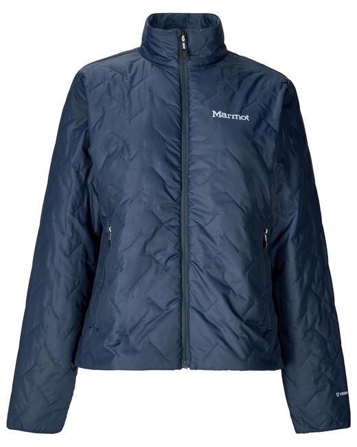 Marmot Blue Monoquilt Elastic-bound Cuff Jacket