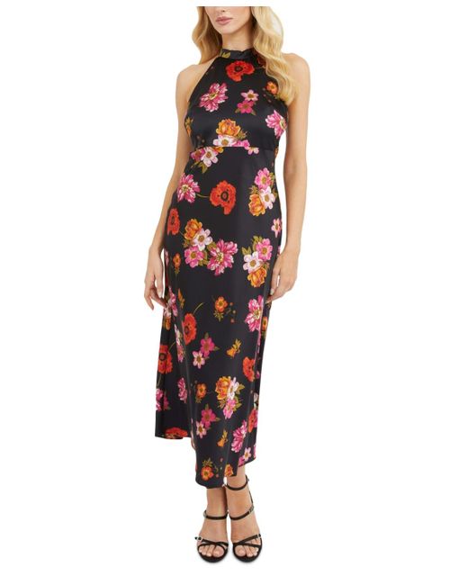 Guess Diana Floral print Sleeveless Dress in Red Lyst