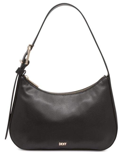 DKNY Black Deena Top Zip Small Shoulder Bag