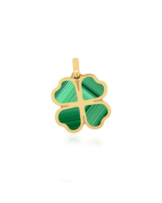 The Lovery Green Malachite Lucky Clover Charm
