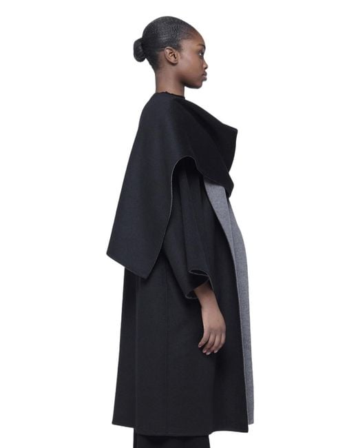 eem Black Reversible Cacoon Coat