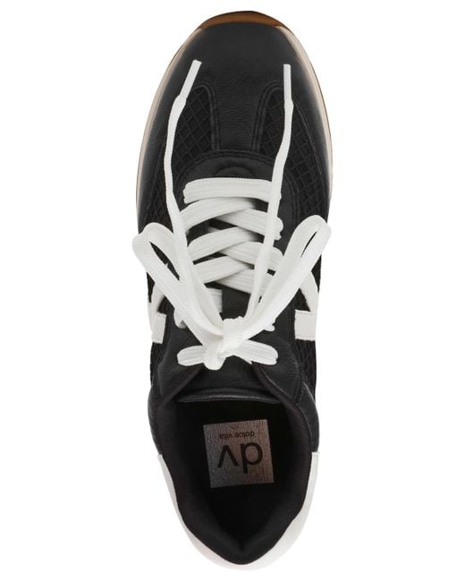 Dolce Vita Black Joque Mesh Sporty Retro Lace-up Sneakers