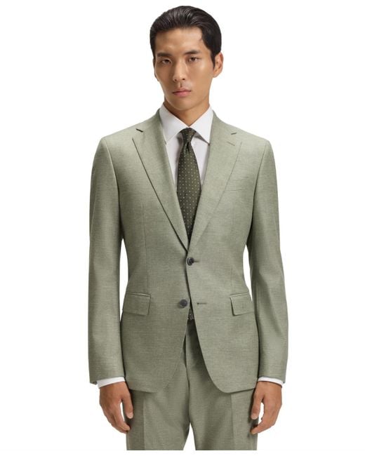 Boss Green Boss By Patterned Stretch Slim-fit Blazer for men