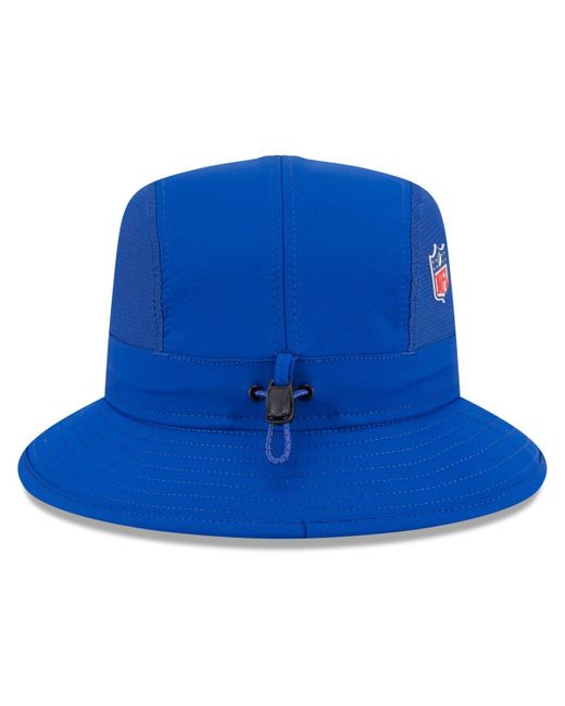 KTZ Blue New York Giants 2025 Sideline Bucket Hat for men