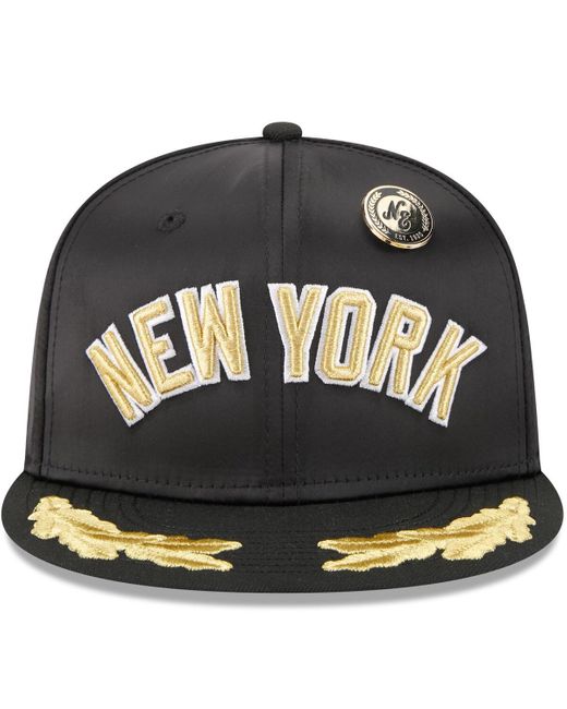 KTZ Black New York Yankees 2025 59fifty Day Gold Leaf 59fifty Fitted Hat for men