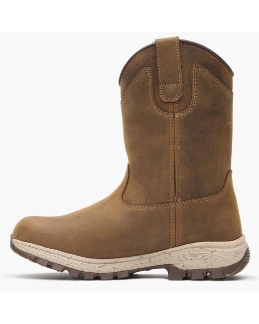 Georgia Boot Brown Eagle Trail Waterproof Pull-on Work Boot