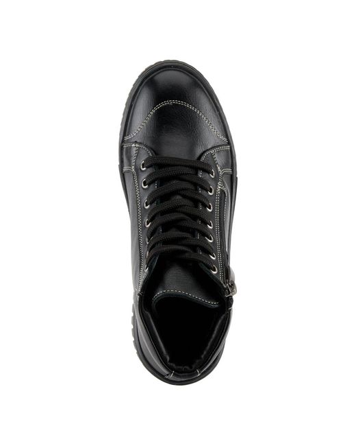 Spring Step Black Loeva Leather High-top Sneaker Boot