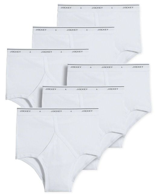 Jockey 6-pk. Classic Full-rise Cotton Briefs in White for Men - Lyst