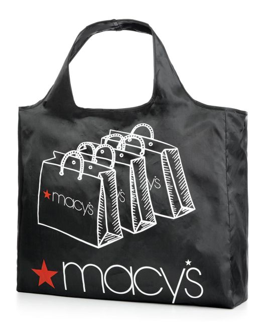 Macy's Black Reusable Shopping Bag