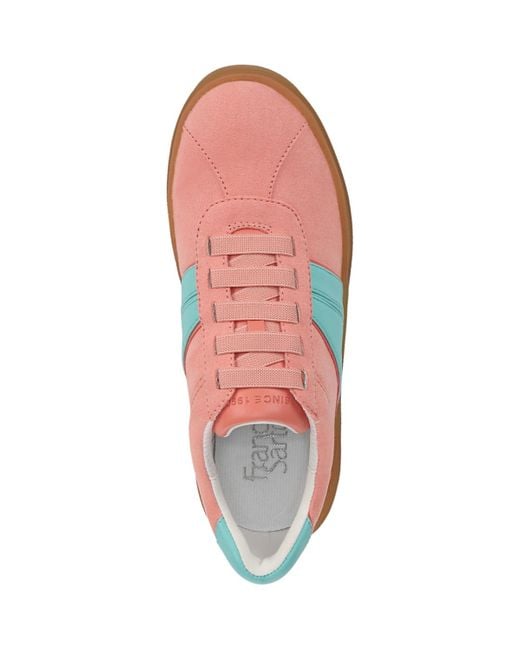 Franco Sarto Pink Vinto Lace Up Platform Sneakers
