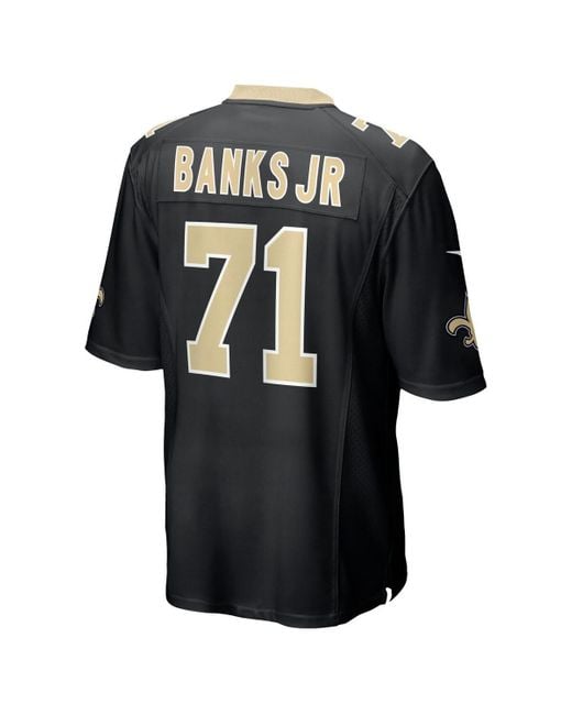 Nike Black Kelvin Banks Jr. New Orleans Saints 2025 Nfl Draft First Round Pick Game Jersey for men