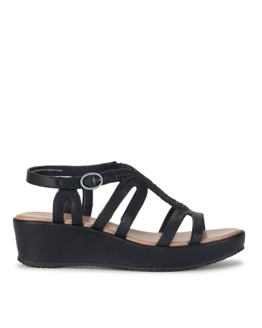 BareTraps Black Wilma Wedge Sandals