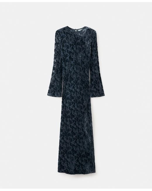 Mango Blue Bell Sleeves Devore Dress