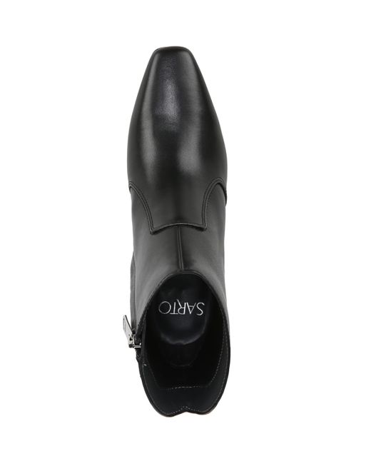 Franco Sarto Black Sarto By Alexandria Snipped Toe Kitten Heel Booties