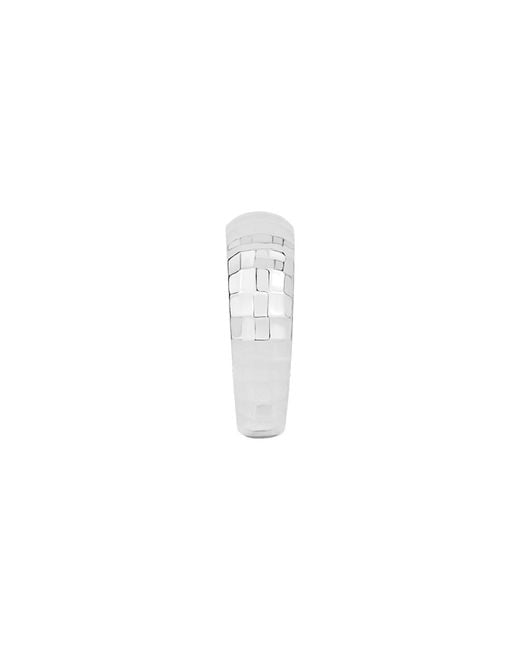 And Now This White Sparkle Textured Solid Ring