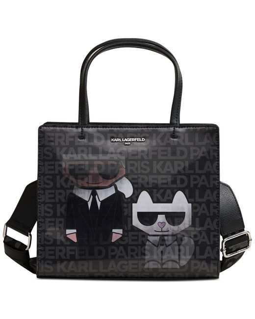 Karl Lagerfeld Black Karl And Choupette Maybelle Small Satchel