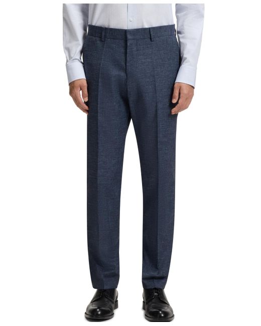 Boss Blue Boss By Patterned Stretch Slim-fit Pants for men