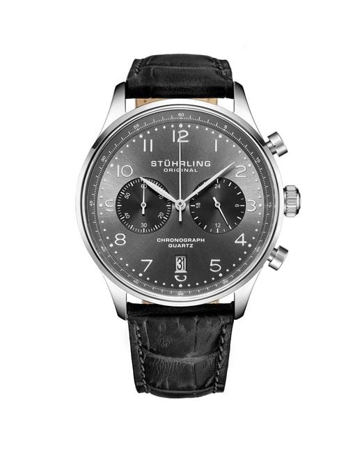 Stuhrling Gray Gr1-q 4012 Men S Chronograph Watch – Quartz Movement for men