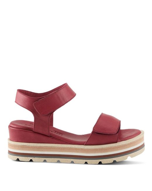 Spring Step Red Hileman Platform Sandal
