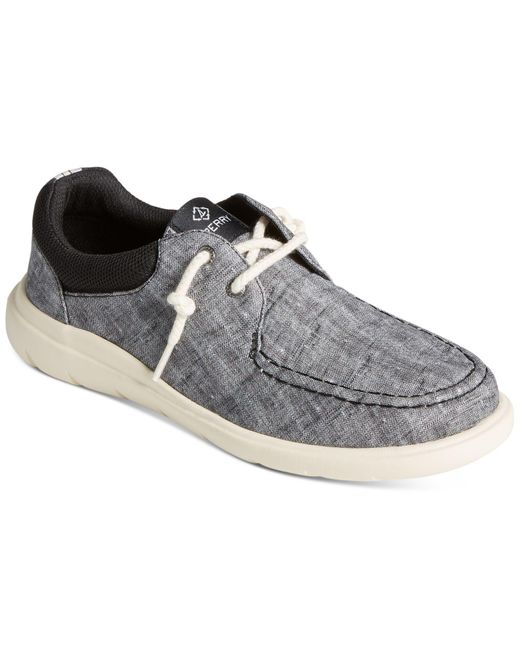 Sperry Top-Sider Cotton Captain Moc Chambray Shoes in Black | Lyst Canada