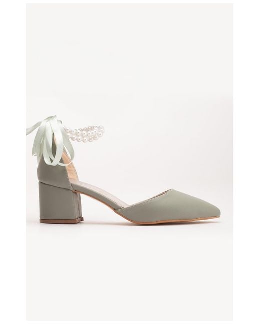 Forever & Always Shoes White Miranda Low Block Heels