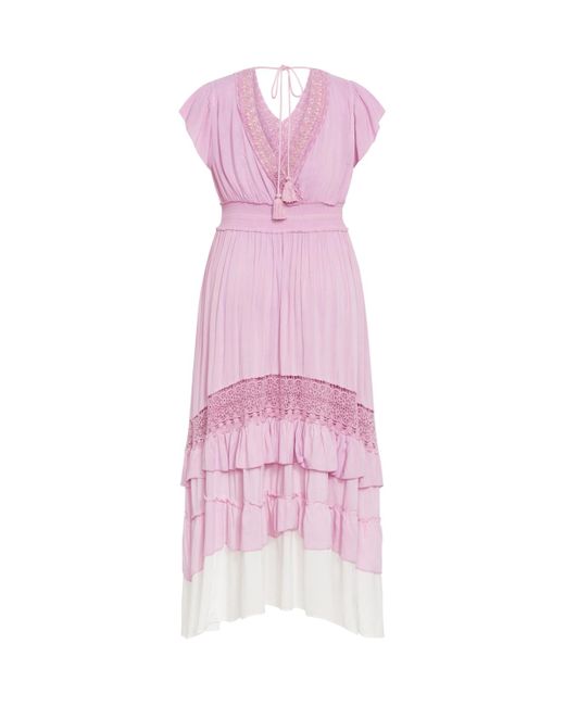 City Chic Pink Plus Size Destiny Ombre Maxi Dress